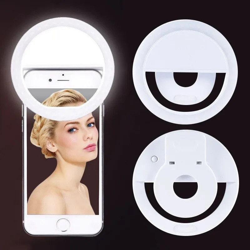 Photography Lighting Game - USB 충전식 LED 셀카 링 라이트,