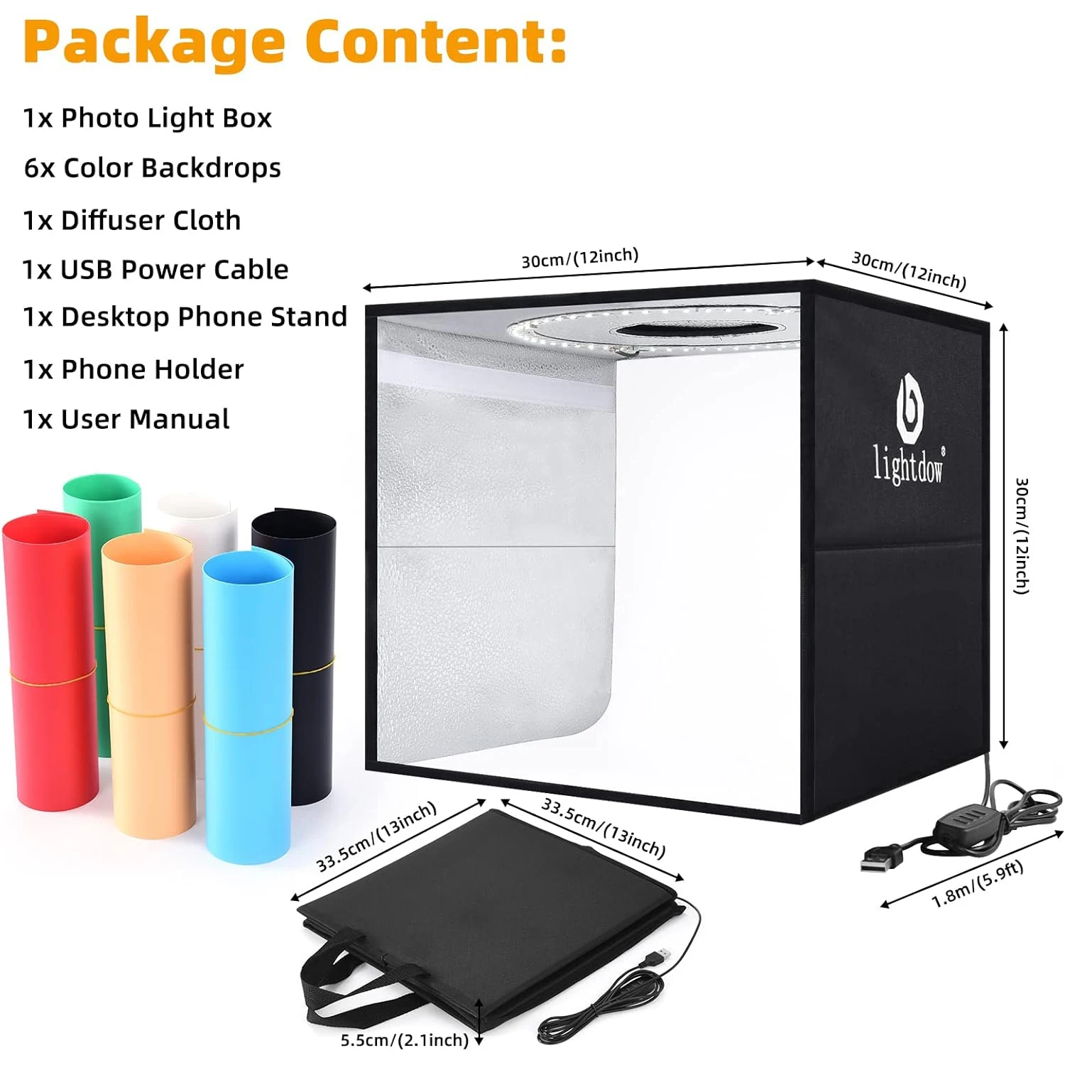 Photography Lighting Handheld - Lightdow 사진 스튜디오 라이트 박스 키트,