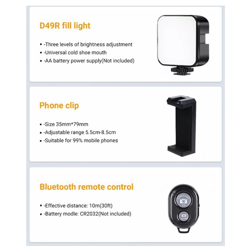 B29C-휴대용 스마트폰 비디오 키트, 마이크, LED - Photography Lighting Kit Portable 리뷰 및 가격